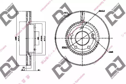 Тормозной диск DJ PARTS BD1369